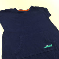 Crocodile Embroidered Navy Jersey Short Romper - Boys 6-9 Months