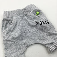 'Giggle' Grey Jersey Trousers - Boys/Girls Tiny Baby