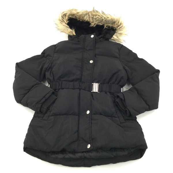 Girls clearance belted coat