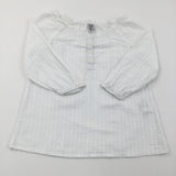 White Off The Shoulder Long Sleeve Top - Girls 5-6 Years