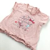 'Splish & Splash' Catmaid & Rabbitmaid Pink T-Shirt - Girls 3-6 Months