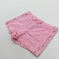 Pink Jersey Shorts - Girls 6-9 Months