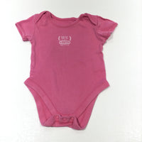 'You're Limited Edition' Pink Short Sleeve Bodysuit - Girls 9-12 Months