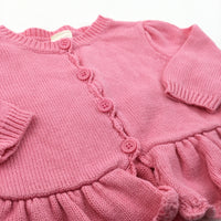 Pink Knitted Cardigan - Girls 3-6 Months