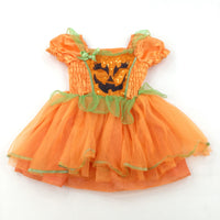 Sequins Pumpkin Orange Halloween Costume Dress - Girls 1-2 Years