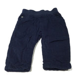 Lined Navy Corduroy Pull On Trousers - Boys 3-6 Months