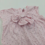 Spotty Pink Jersey Romper - Girls 0-3 Months