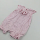 Spotty Pink Jersey Romper - Girls 0-3 Months