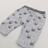 Rabbits Grey Lightweight Jersey Trousers - Girls 0-3 Months