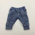 'Fearne' Slate Blue Lightweight Tracksuit Bottoms - Boys Newborn