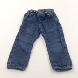 Dark Blue Denim Jeans - Boys 3-6 Months