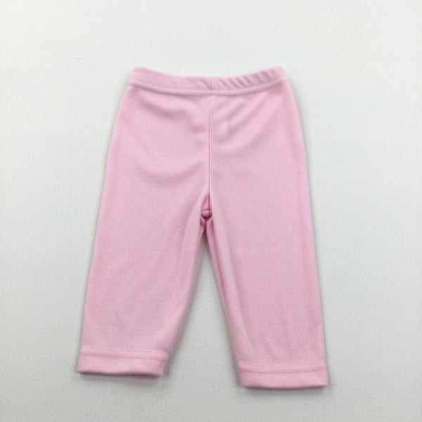 Pink Lightweight Jersey Trousers - Girls 3-6 Months