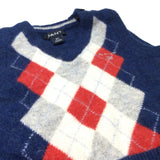 Argyle Pattern Red, Cream, Grey & Navy Knitted Tank Top - Boys 0-3 Months
