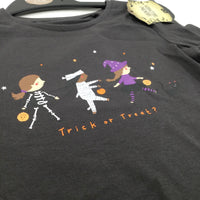 **NEW** 'Trick Or Treat' Trick Or Treaters Black Long Sleeve Top - Girls 2-3 Years