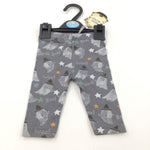 **NEW** ''Boo' Ghosts & Witches Hats Grey Leggings - Boys/Girls 0-3 Months