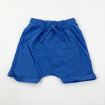 Blue Cotton Lightweight Shorts With Front Pocket - Boys 12-18 Months