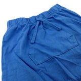 Blue Cotton Lightweight Shorts With Front Pocket - Boys 12-18 Months