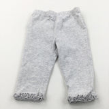 Frilly Bottom & Hems Mottled Grey Leggings - Girls 3-6 Months