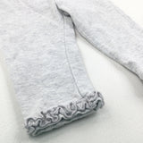 Frilly Bottom & Hems Mottled Grey Leggings - Girls 3-6 Months