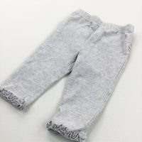 Frilly Bottom & Hems Mottled Grey Leggings - Girls 3-6 Months