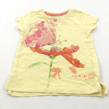 'Butterfly Kisses' Yellow T-Shirt - Girls 3-6 Months