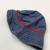 Navy & Red Striped Sunhat - Boys 12-18 Months