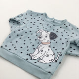 Disney Dalmation Spotty Pale Blue Sweatshirt - Girls 3-6 Months