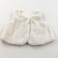 Cream Fluffy Fleece Gilet - Girls 12-18 Months