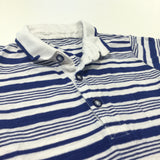 Blue & White Striped Polo Shirt - Boys 12-18 Months