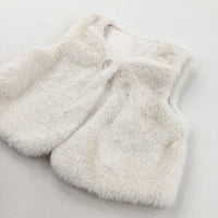 Cream Fluffy Fleece Gilet - Girls 12-18 Months