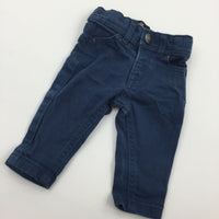 Slate Blue Cotton Twill Trousers - Boys 0-3 Months
