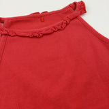 Red Ribbed Vest Top - Girls 9-10 Years