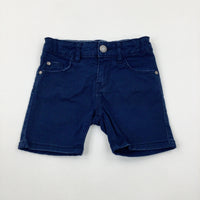 Blue Shorts With Adjustable Waist - Boys 18-24 Months