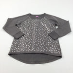 Sequins Charcoal Grey Lightweight Sweatshirt - Girls 9-10 Years