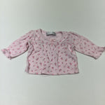 Flowers Pink Long Sleeve Top - Girls Newborn