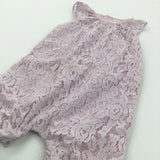 Lacey Flowers Lilac Romper - Girls 6-9 Months