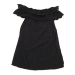 Black Off The Shoulder Dress - Girls 7-8 Years