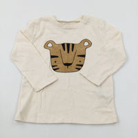 **NEW** Tiger Cream Cotton Long Sleeve Top - Boys 18-24 Months
