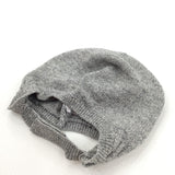 Grey Knitted Hat with Chin Strap - Boys 18-24 Months