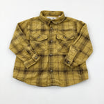 Yellow Checked Long Sleeve Shirt - Boys 18-24 Months