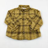 Yellow Checked Long Sleeve Shirt - Boys 18-24 Months