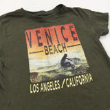 'Venice Beach' Olive Green T-Shirt - Boys 4-5 Years