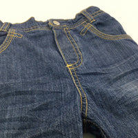 Mid Blue Lined Denim Jeans - Boys 9-12 Months