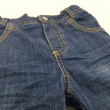 Mid Blue Lined Denim Jeans - Boys 9-12 Months