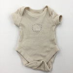 'Full Of Love' Cream Short Sleeve Bodysuit - Boys/Girls Tiny Baby