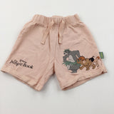 'Jungle Book' Peach Lightweight Jersey Shorts - Girls 12-18 Months