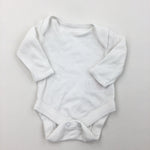 White Long Sleeve Bodysuit - Boys/Girls Tiny Baby
