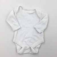 White Long Sleeve Bodysuit - Boys/Girls Tiny Baby