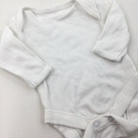 White Long Sleeve Bodysuit - Boys/Girls Tiny Baby