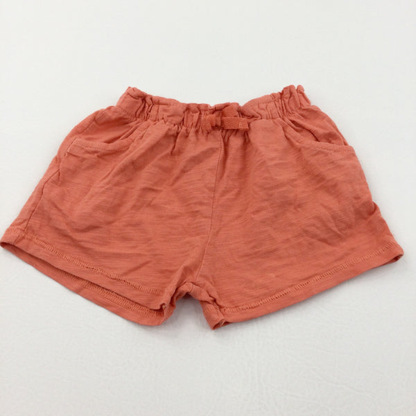 Orange Lightweight Jersey Shorts - Girls 12-18 Months